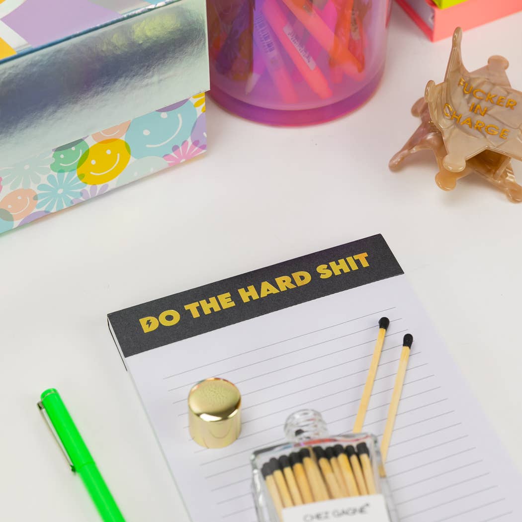 Do The Hard Shit - Lined Notepad, To-Do List, Funny Gift