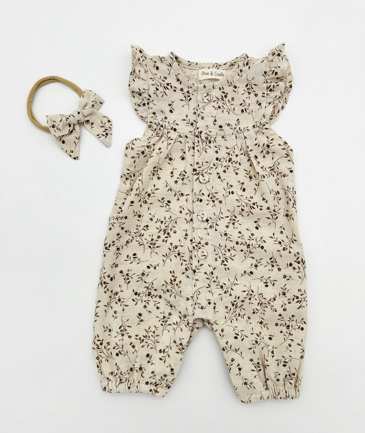 Wheat Floral Jennifer & Bow Set