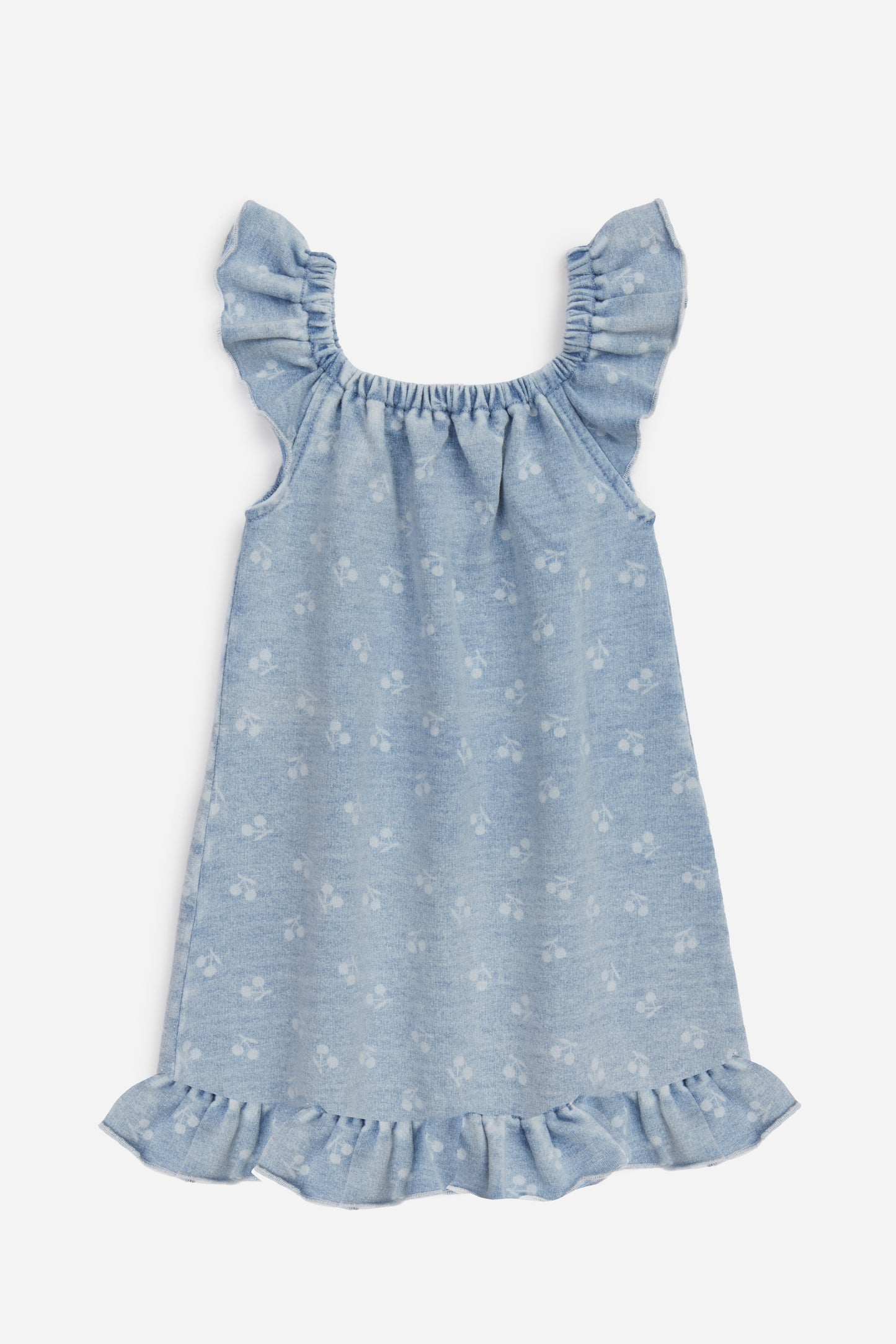 BLEACH WASH CHERRY DRESS