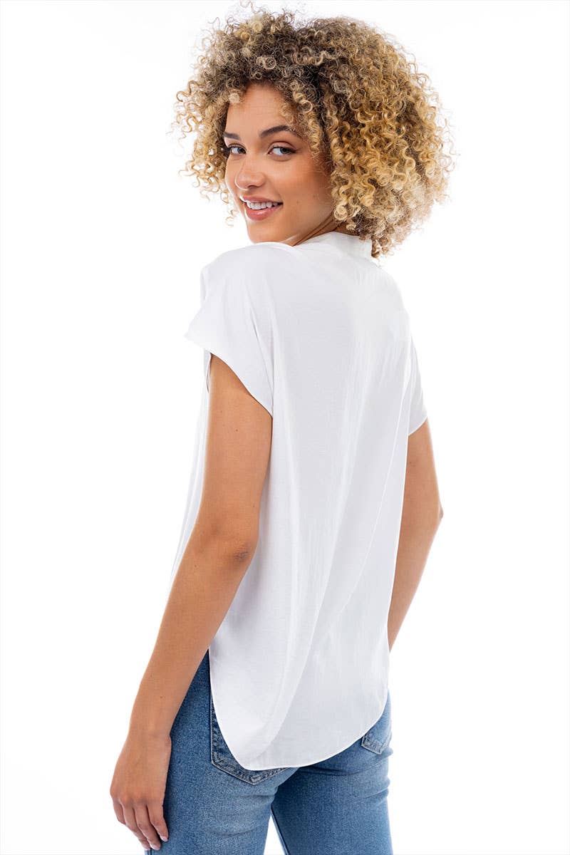 Drop Shoulder Regular Blouse - F