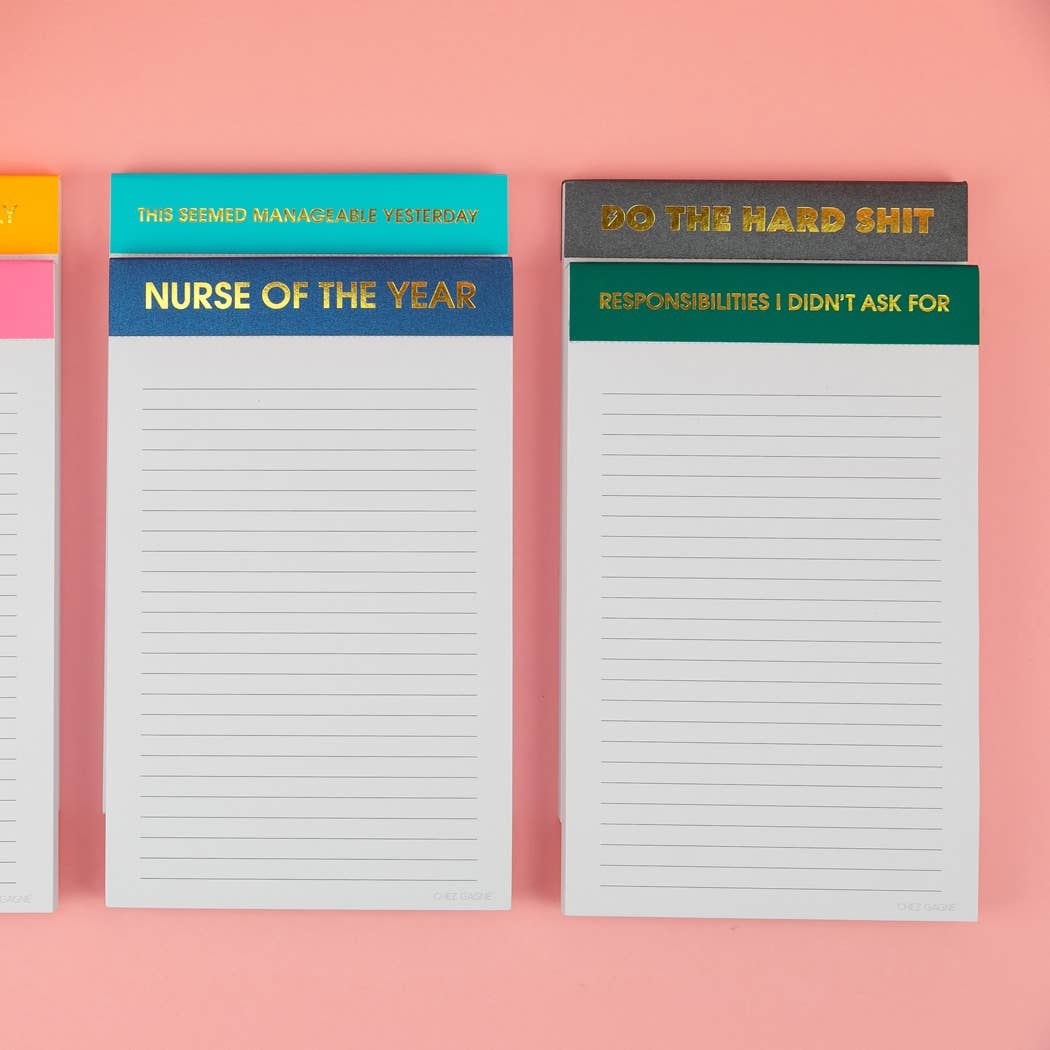 Nurse of the Year - Lined Notepad, To-Do List, Nurse Gift