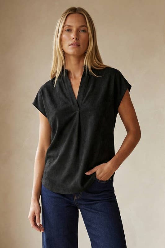 Soft Matte Drop Shoulder Blouse
