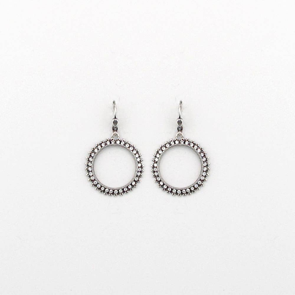 Timeless Black Diamond Silver Earrings