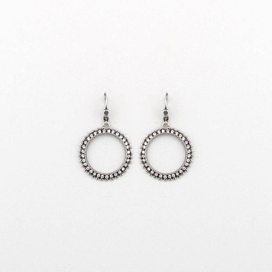 Timeless Black Diamond Silver Earrings