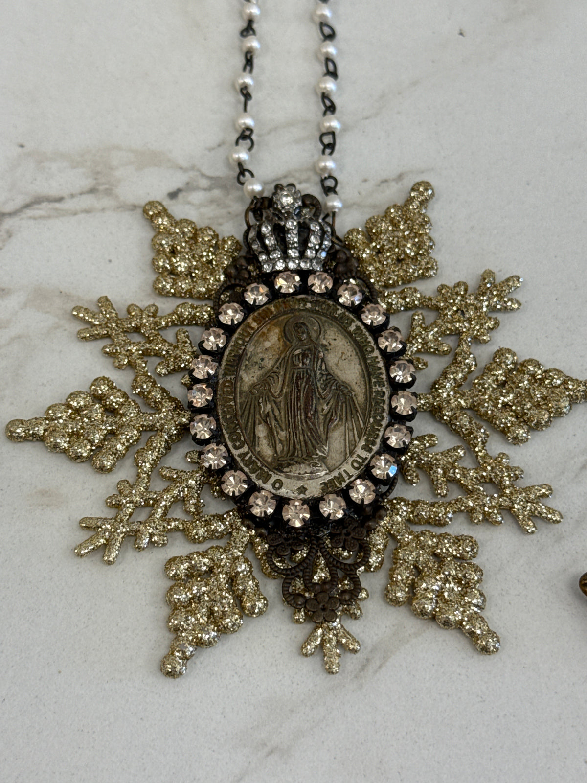 Small Gilded Sacred Snowflake