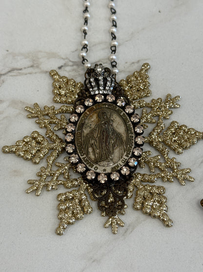Small Gilded Sacred Snowflake