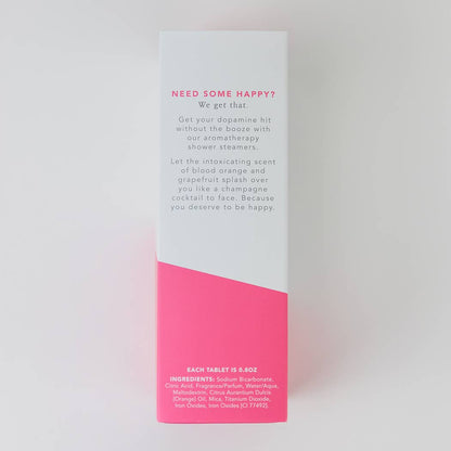 Happy Hour Shower - Aromatherapy Shower Steamers - Blood Orange Grapefruit - Set of 8