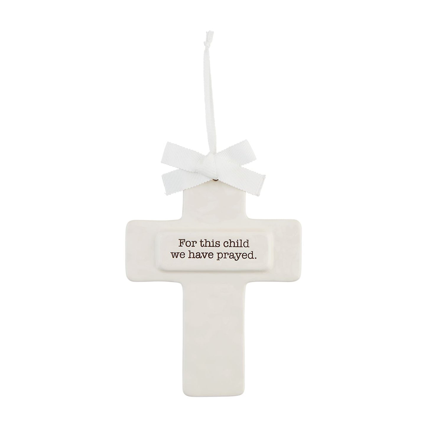 Ceramic Keepsake Cross - White