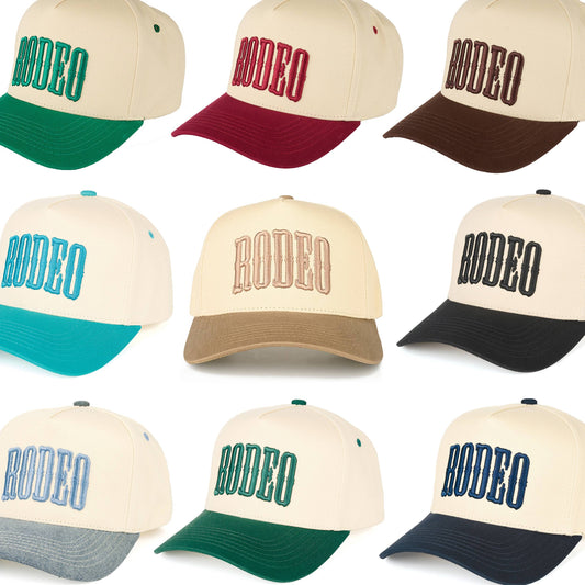 C.C RODEO Letter Embroidered Snapback Trucker Hat
