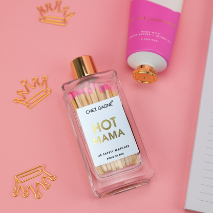 Hot Mama - Glass Bottle Safety Matches - Mother's Day Gift