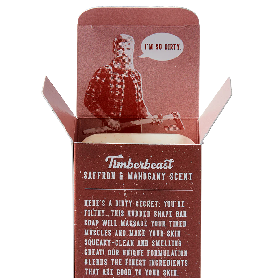 Timberbeast Massaging Soap Bar - Saffron & Mahogany