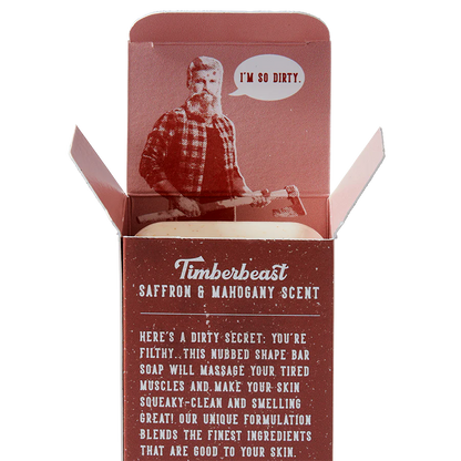 Timberbeast Massaging Soap Bar - Saffron & Mahogany