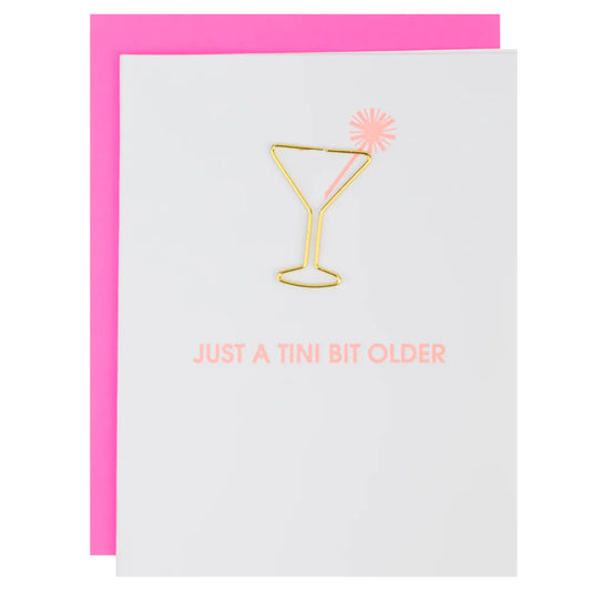 Just a Tini Bit Older Letterpress Card