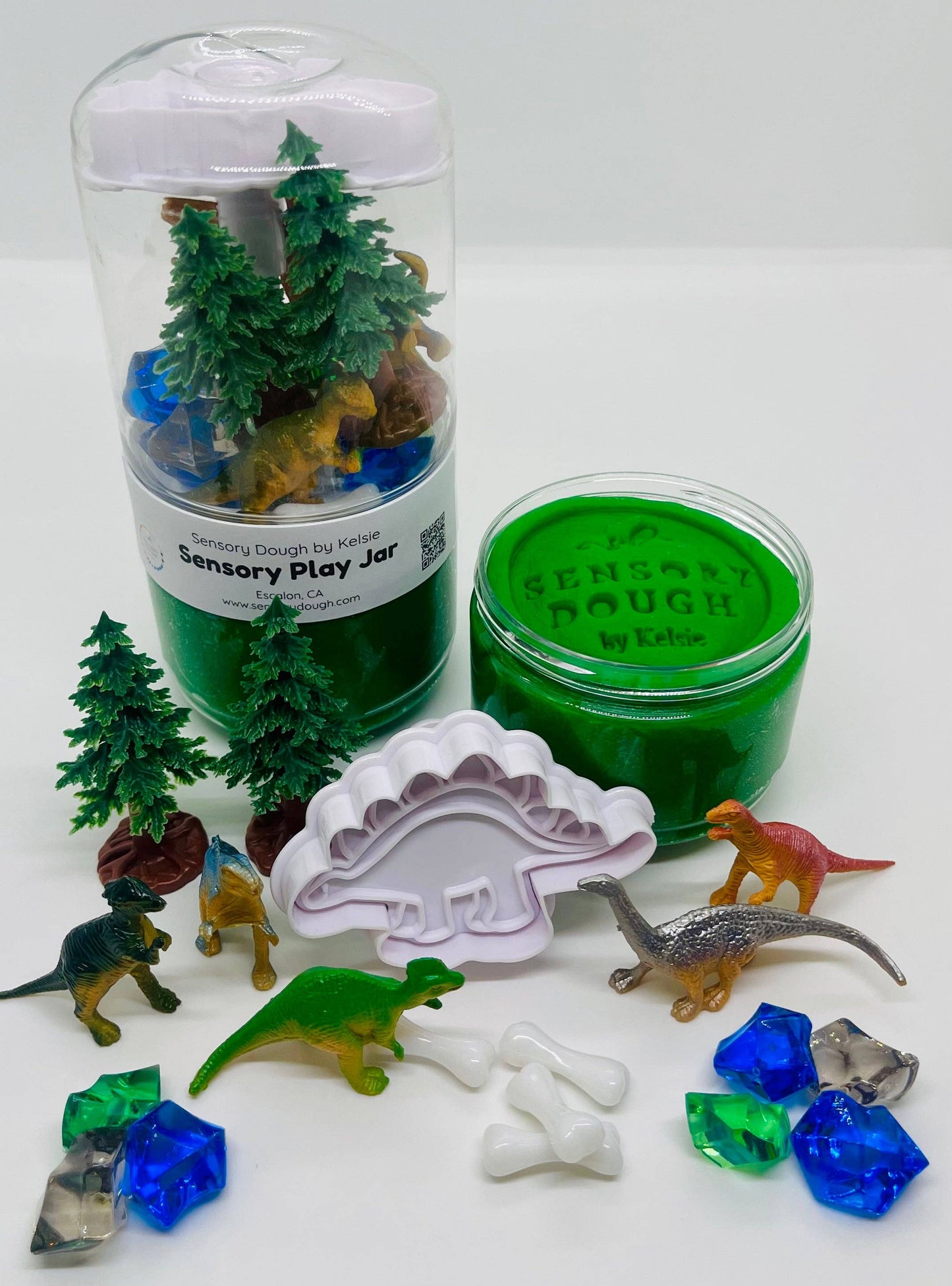 Sensory Dough Play Jar: Dinosaur