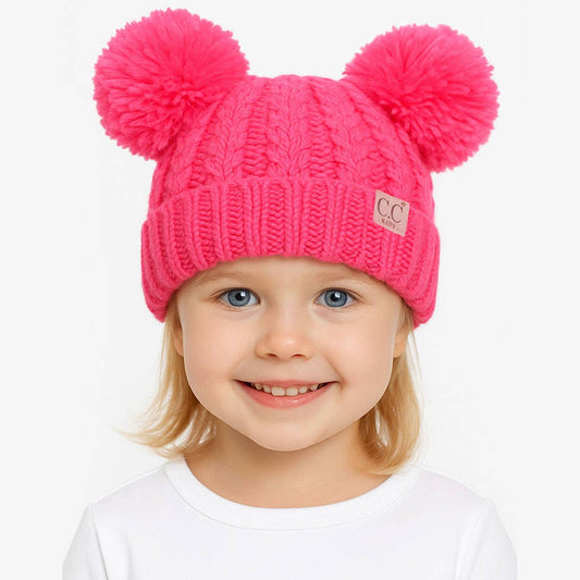 C.C Kids Double Pom Pom Beanie