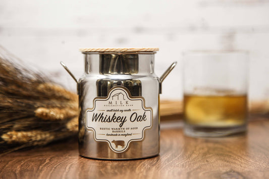 Milk Churn Candle - Whiskey Oak