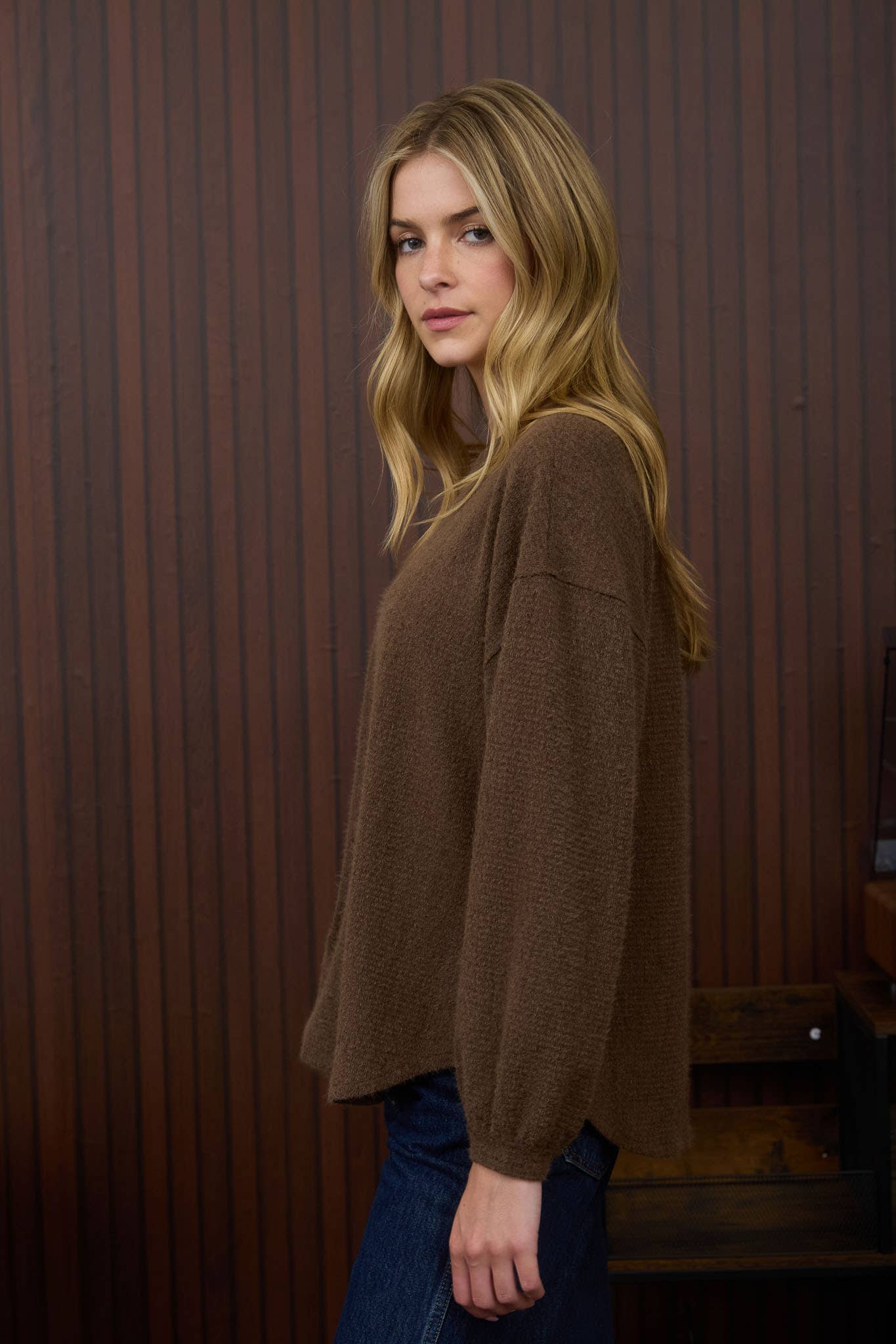 Longsleeve Fuzzy Knit Top