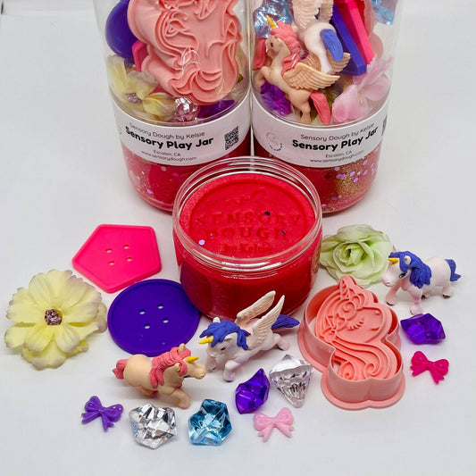Sensory Dough Play Jar: Unicorn