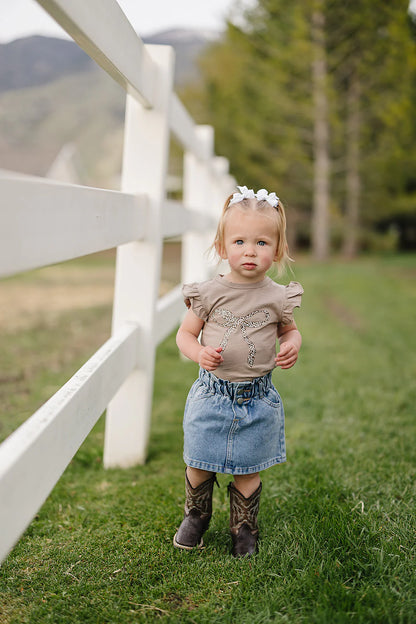 Cheetah Bow Ruffle Tank