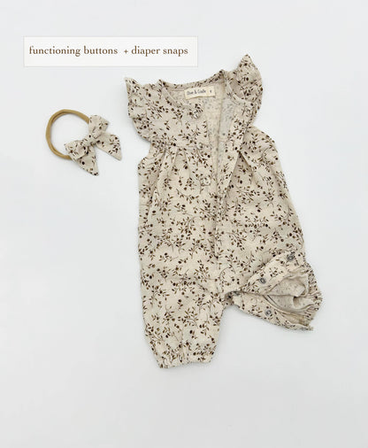 Wheat Floral Jennifer & Bow Set