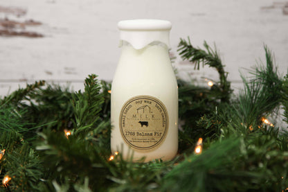 Milk Bottle Candle - Balsam Fir