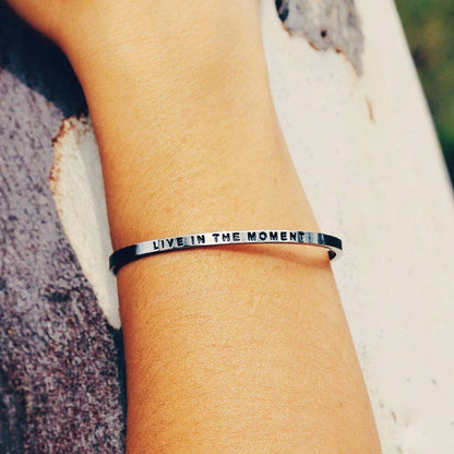 MantraBand Live in the Moment bracelet in gold view 6