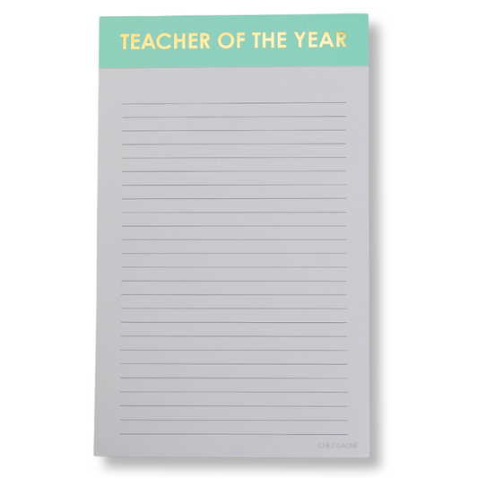 Teacher Of The Year - Lined Notepad - Light Blue - 65 perforated pages - 5x8