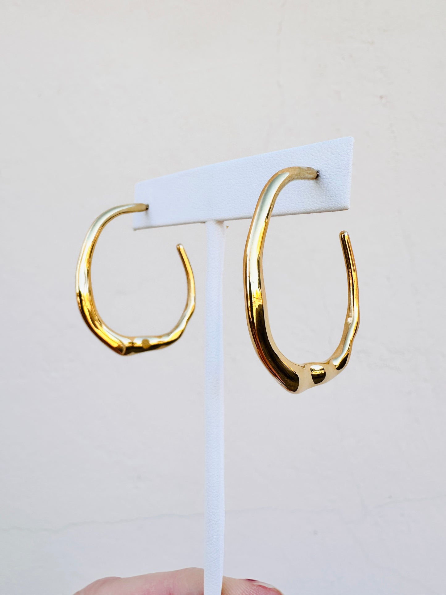 Savannah Hammered Hoop Earrings