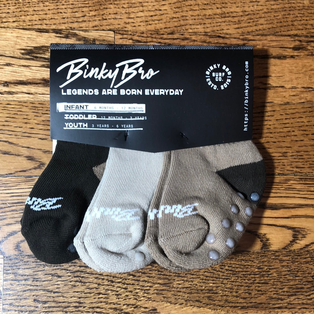 3-Pack Brownie Checks Socks