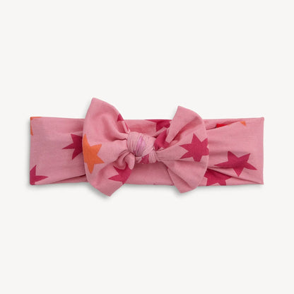 Pink Cosmetic Confetti Bow Headband