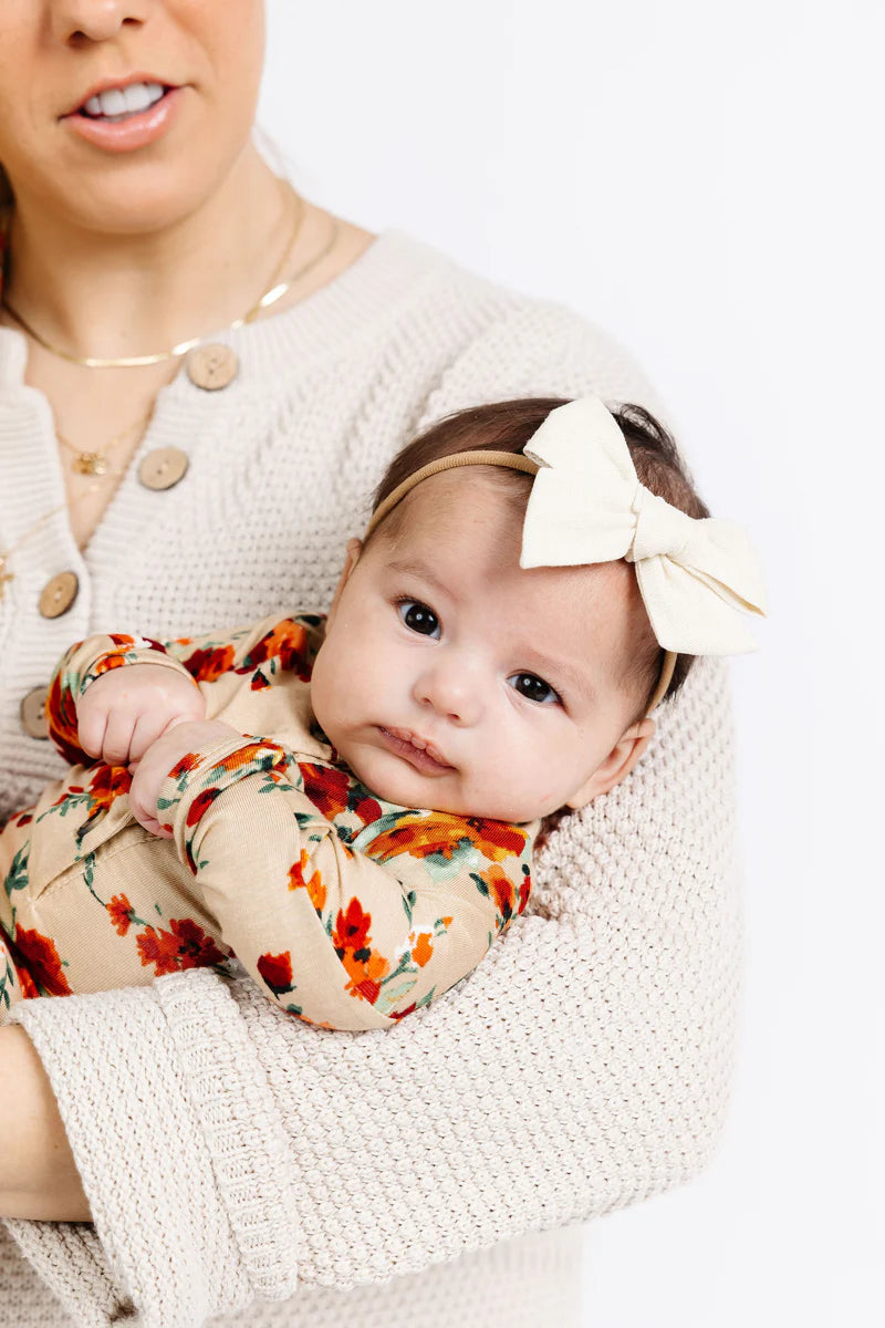 Linen Bow Medium Headband