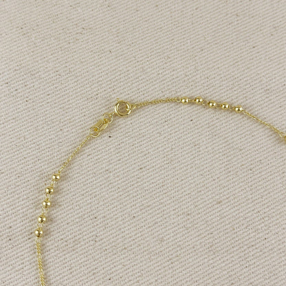 18k gold filled CZ Lady of Grace rosary necklace view 5
