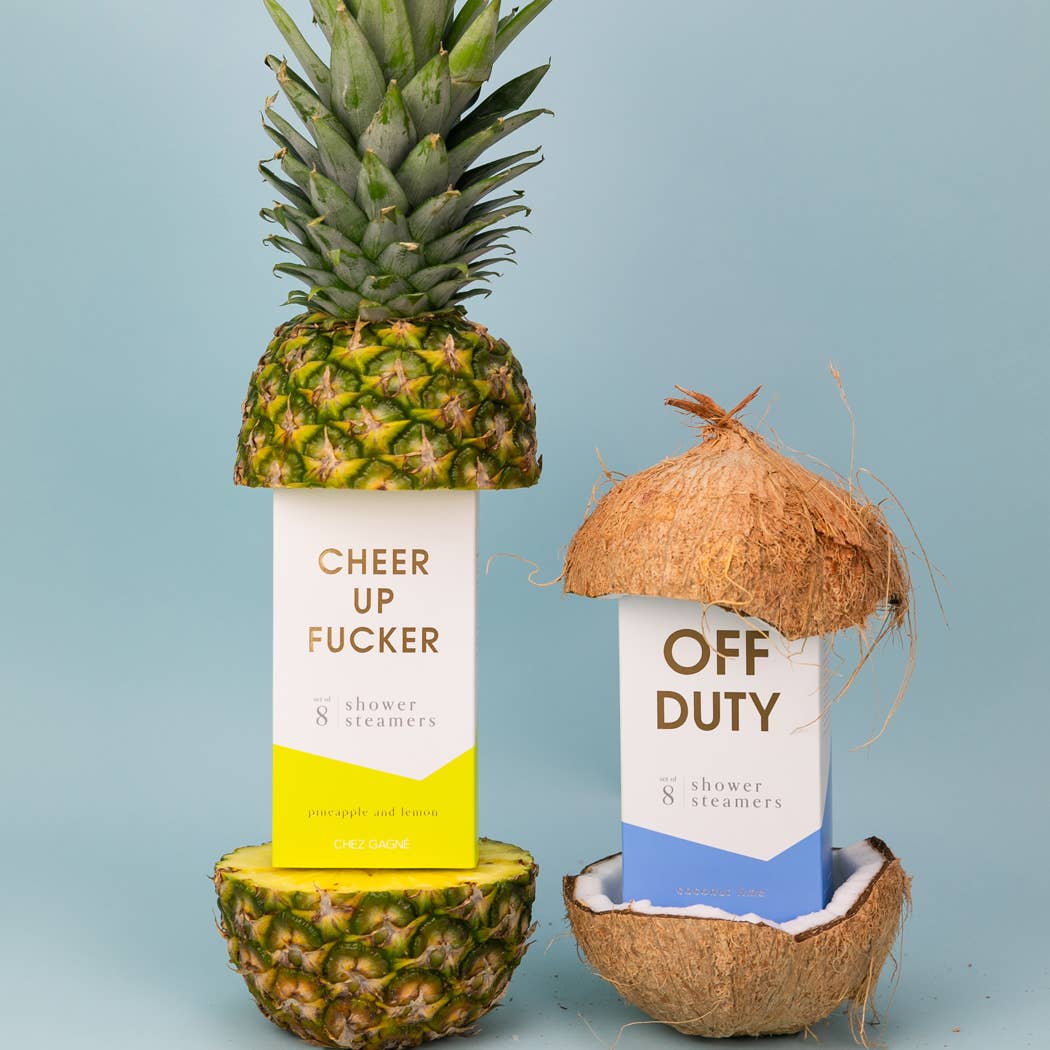 Cheer Up Fucker - Aromatherapy Shower Steamers - Pineapple Lemon - Set of 8