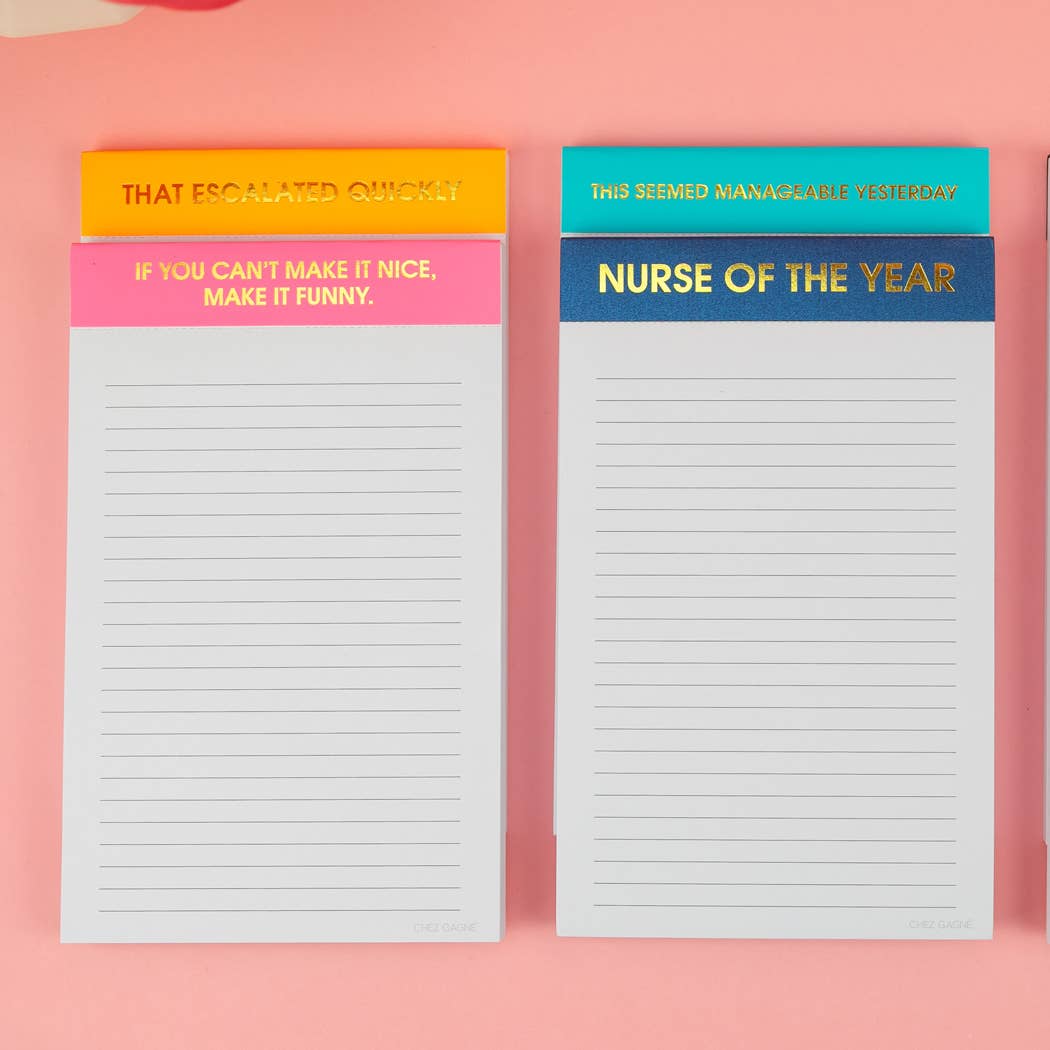 Nurse of the Year - Lined Notepad, To-Do List, Nurse Gift