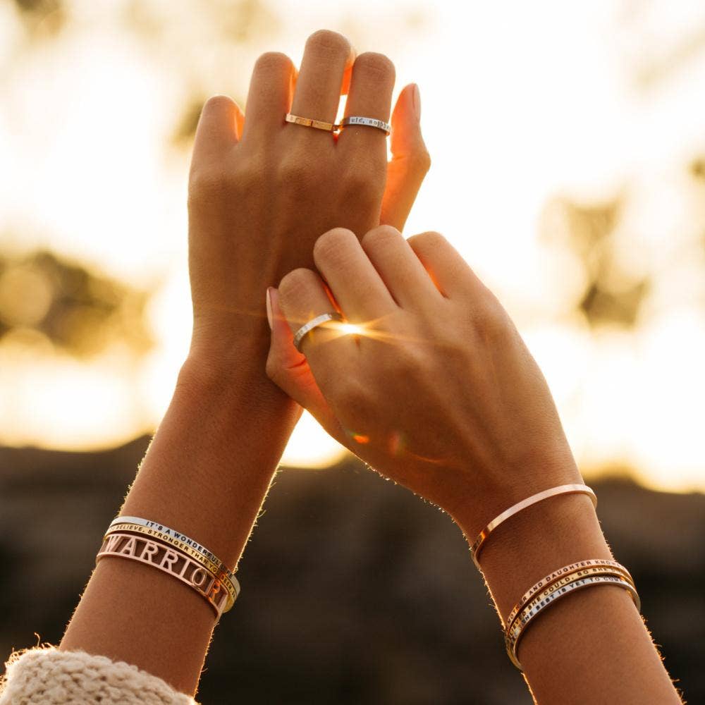 MantraBand Live in the Moment bracelet in gold view 12