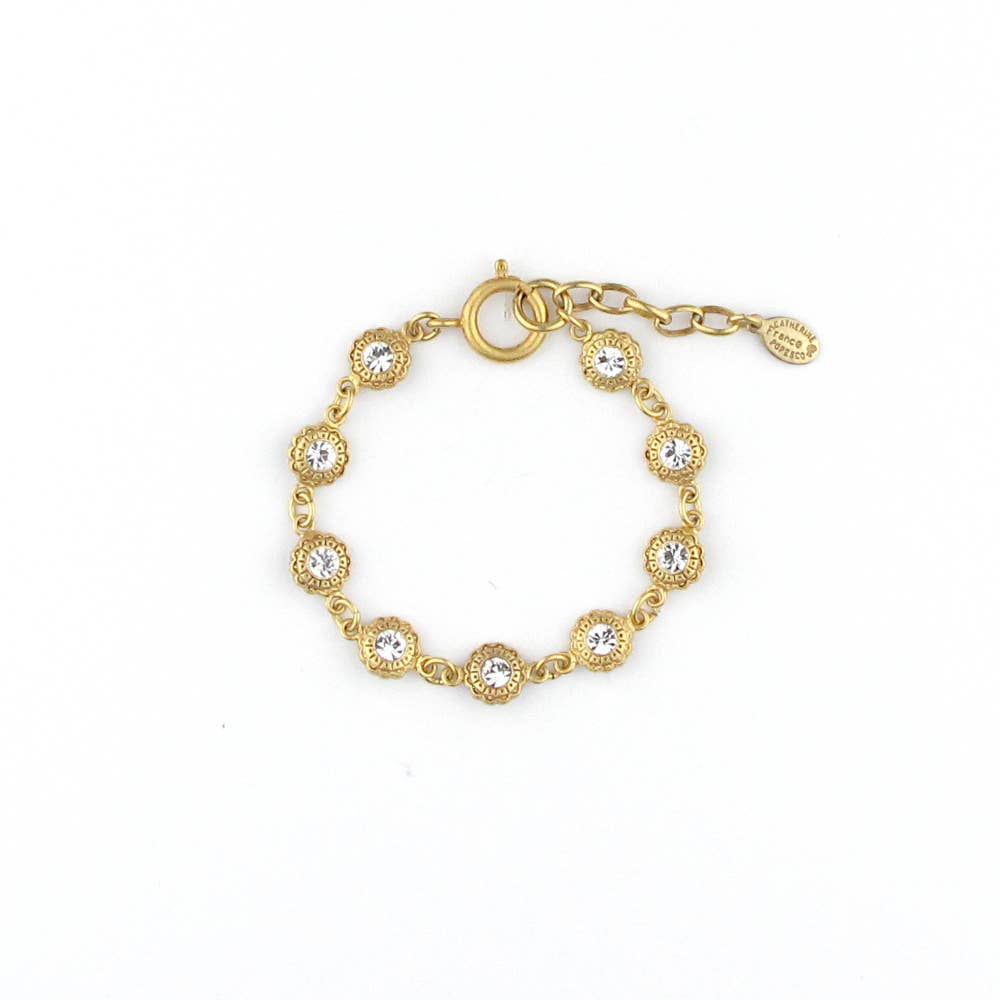 French Marigold Bracelet - Black diamond-1809G-BD