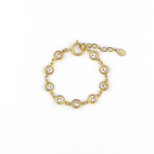 French Marigold Bracelet - Black diamond-1809G-BD