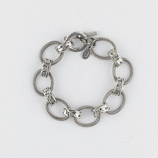 Victorian Scroll Silver Bracelet