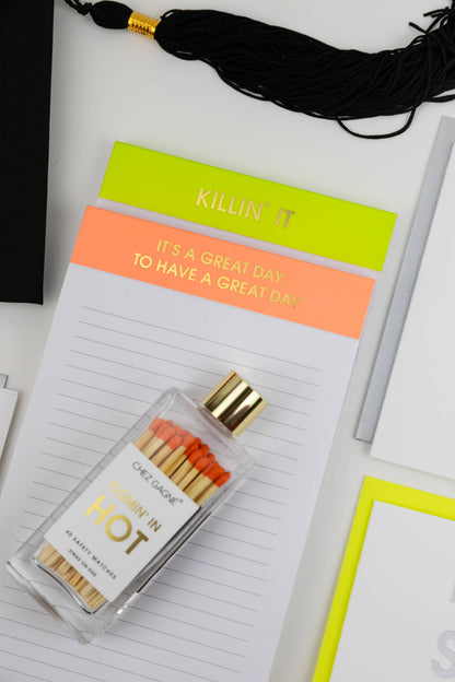 Killin' It - Lined Notepad - Neon Lemon Lime - 65 perforated pages - 5x8