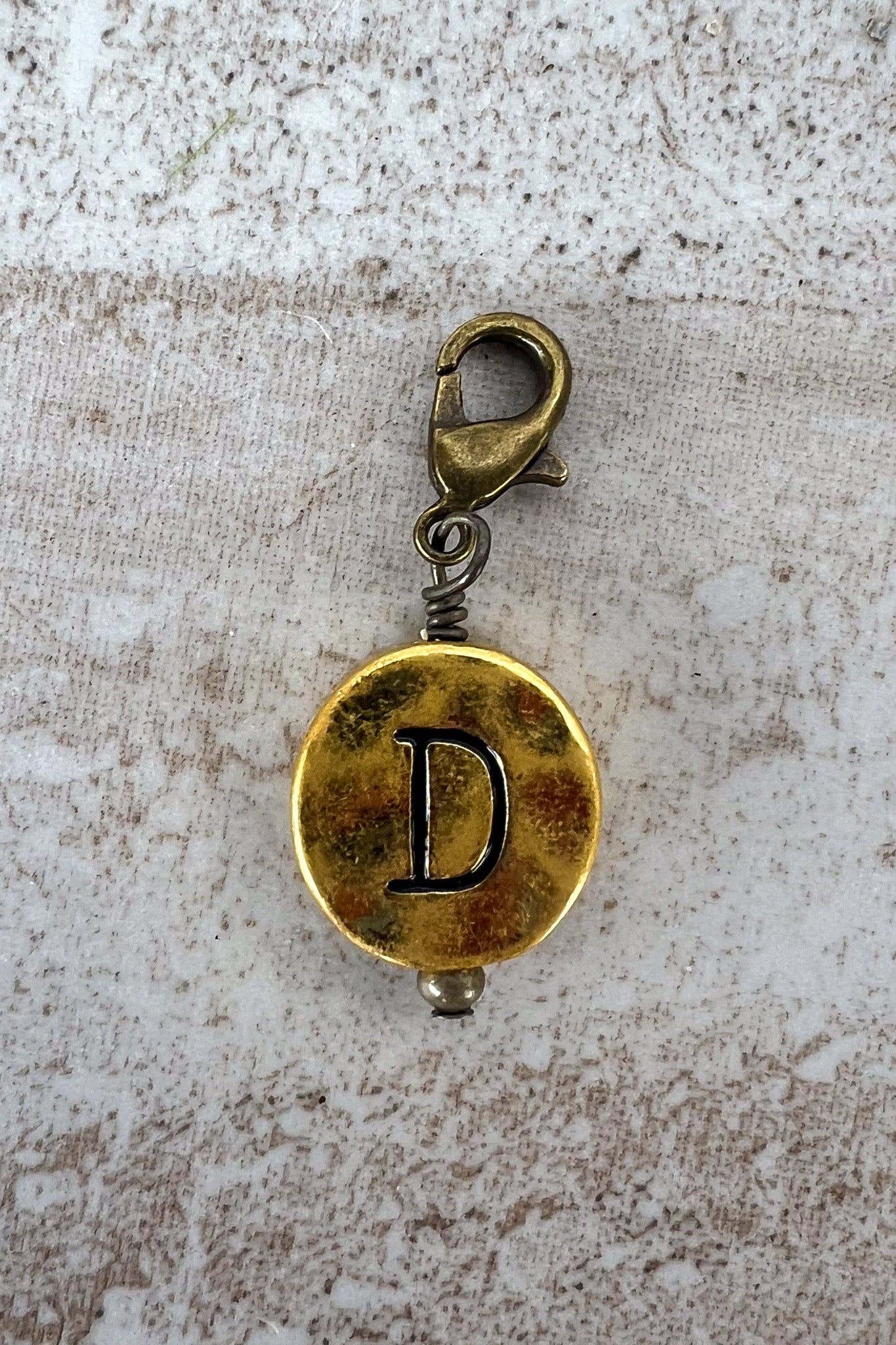 Dylan Collective Vintage Gold Circle Letter Charms