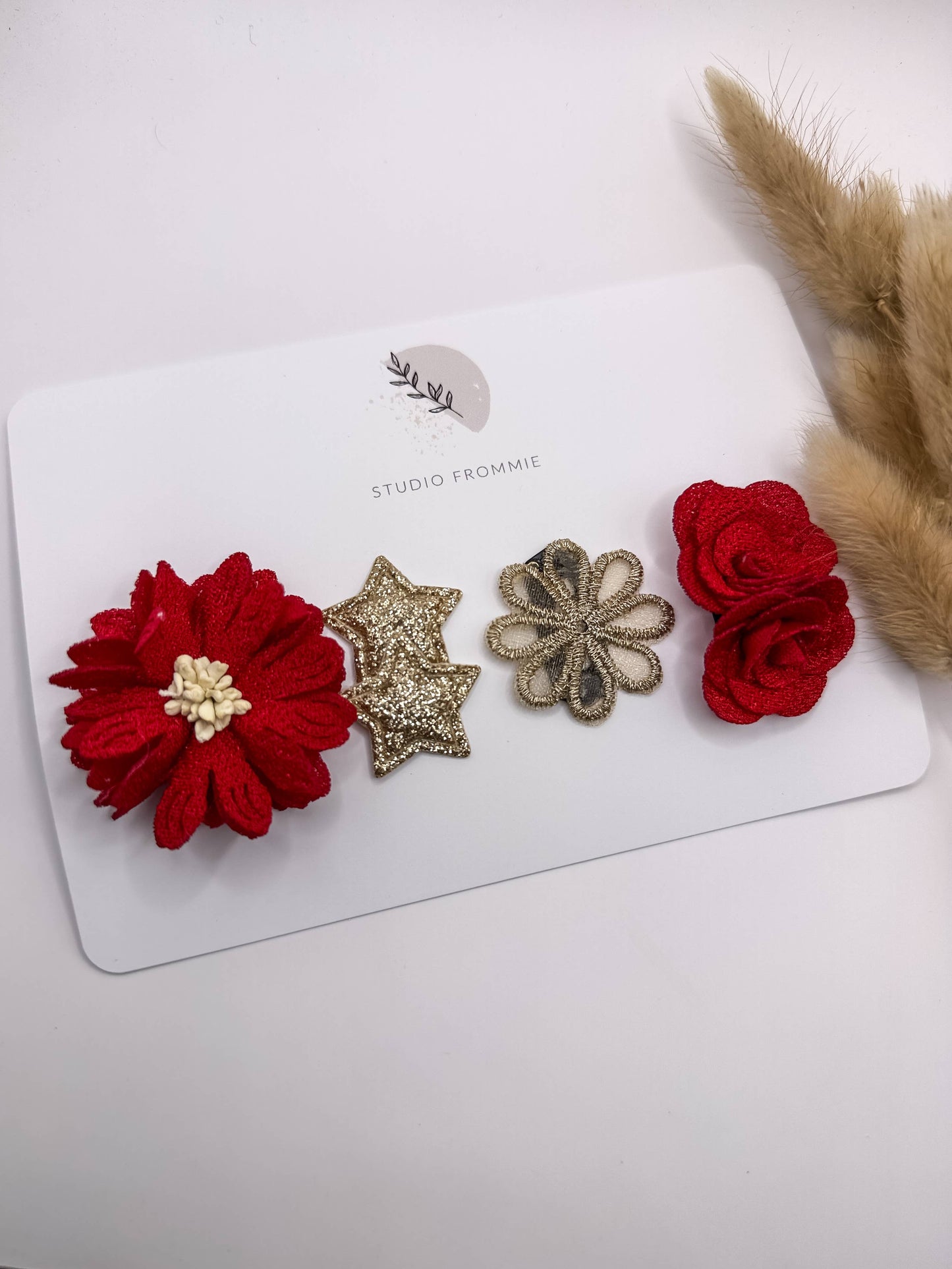 Set of non-slip Christmas hair clips - 1
