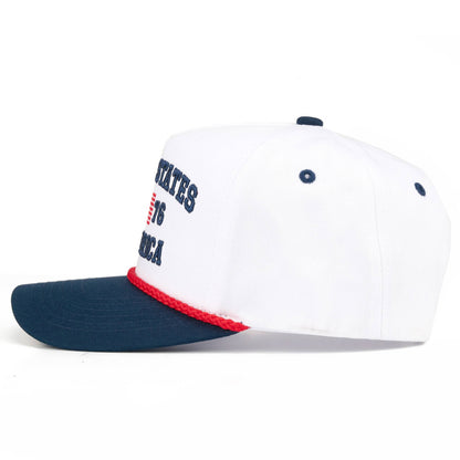 C.C UNITED STATES 1776 Letter on Two Tone Trucker Hat