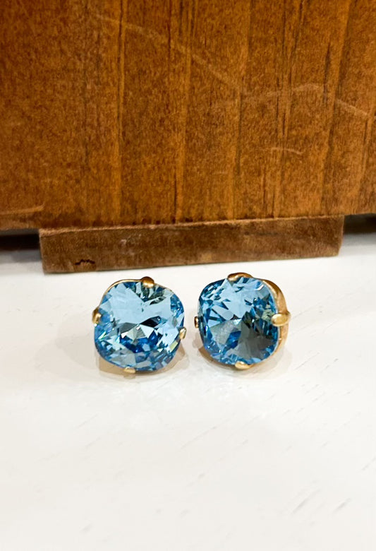 La Vie Parisienne Electric Blue Stud Earrings