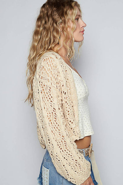 Open Weave Knit Cardigan