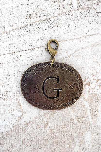 Dylan Collective Bronze Oval Letter Charms