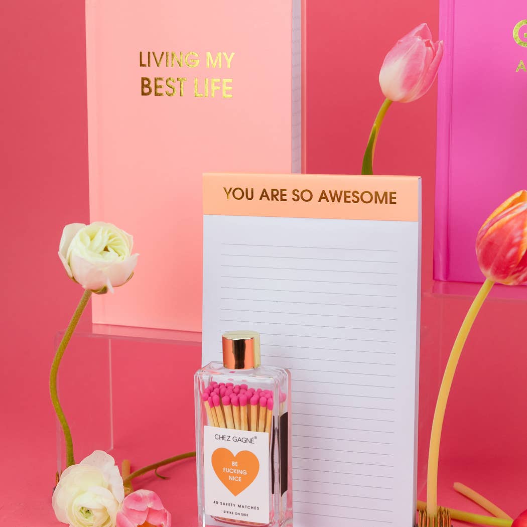 You Are So Awesome - Lined Notepad - Orange - 65 perforated pages - 5x8