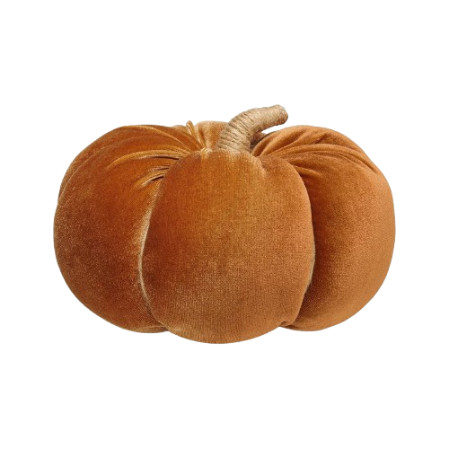 Large Velvet Pumpkin - Caramel