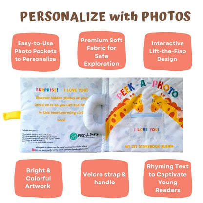 Interactive Crinkle Photo Book & Album for Babies