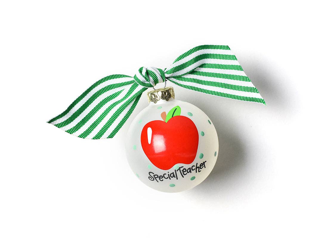 Special Teacher Glass Ornament