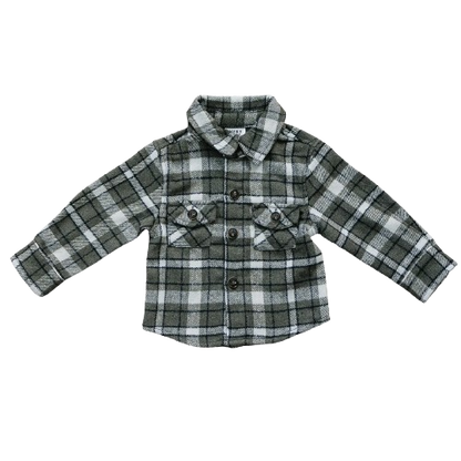 Charcoal Flannel Shacket